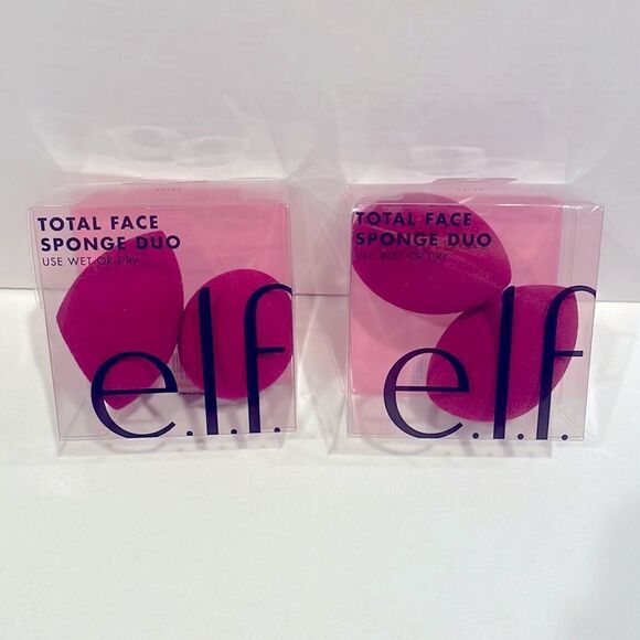 E.l.f. Total Face Sponge Duo Latex Free Face Beauty Blending Sponge - Picture 4 of 5